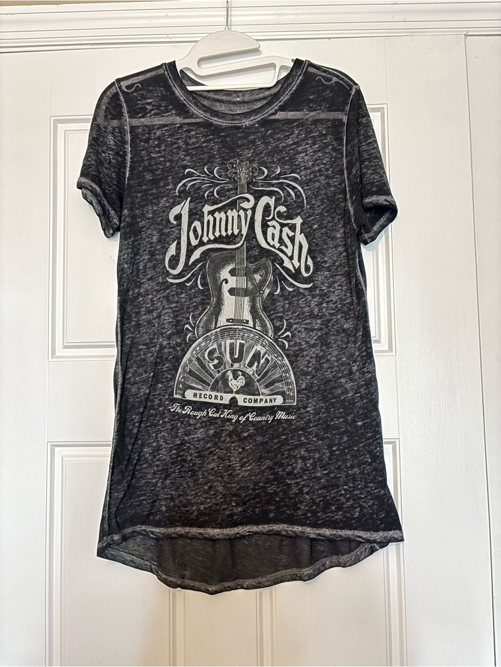 Johnny Cash Graphic Tee in Washed Black